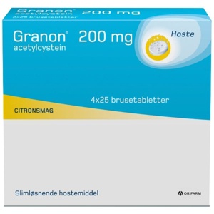 Granon 200 mg 100 brusetabletter produktbillede
