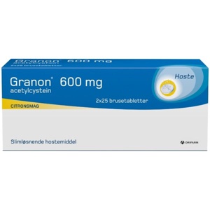 Granon 600 mg 50 brusetabletter produktbillede