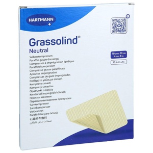 GRASSOLIND Salbenkompressen 10x10 cm steril Produktbild