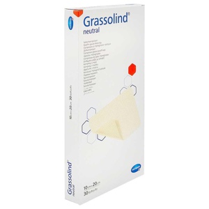 Grassolind Salbenkompressen 10x20 cm steril, 30 St Kompressen Produktbild
