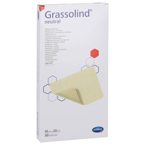 GRASSOLIND Salbenkompressen 10x20 cm steril Produktbild