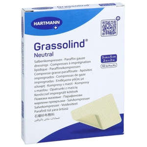 GRASSOLIND Salbenkompressen 5x5 cm steril Produktbild