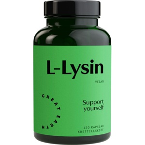 Great Earth L-Lysin 120 kapsler produktbillede