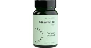 Great Earth Vitamin B3 Niacin 500 mg 60 tabletter produkt bild