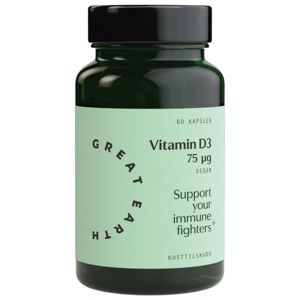 Great Earth Vitamin D3 75 μg kapsler, 60 stk. produktbilde