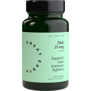 Great Earth Zink 25 mg 100 tab 100 pcs produkt bild