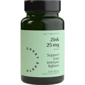 Great Earth Zink 25 mg 100 tabletter produkt bild