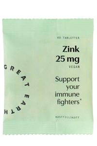 Great Earth Zink 25 mg Refill 60 tabletter produkt bild