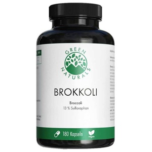 Green Naturals Brokkoli + 13% Sulforaphan vegan Kapseln, 180 St Kapseln Produktbild