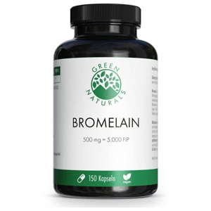 GREEN NATURALS BROMELAIN 500 mg 150 St Kapseln Produktbild