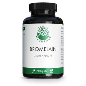 GREEN NATURALS Bromelain 750 mg vegan mit 7500 FIP Produktbild