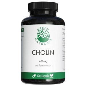 GREEN NATURALS Cholin 600mg hochdosiert vegan Kps. Produktbild
