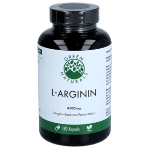 Green NaturalsÂ® L-Arginin Base 4500 mg Kapseln vegan Produktbild
