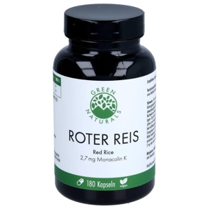 GREEN NATURALS Roter Reis Monacolin K 180 St Kapseln Produktbild