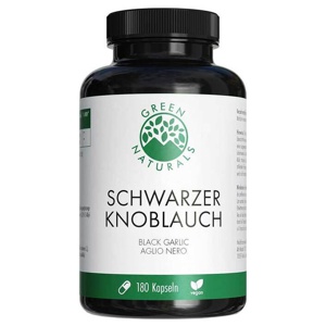 GREEN NATURALS SCHWARZER KNOBLAUCH 600 mg 180 St Kapseln Produktbild