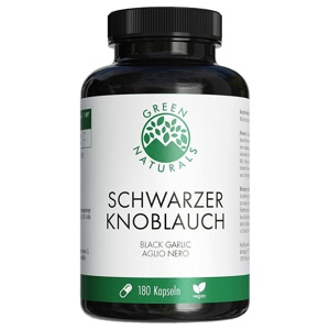 GREEN NATURALS SCHWARZER KNOBLAUCH 750 mg 180 St Kapseln Produktbild