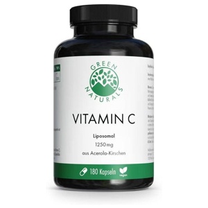 GREEN NATURALS VITAMIN C 1250 mg 180 St Kapseln Produktbild