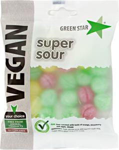 Green Star Super Sour Vegan 100 g produkt bild