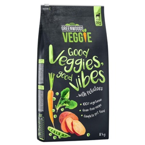 Greenwoods Veggie (Süß-)Kartoffeln mit Erbsen, Karotten und Spinat Produktbild