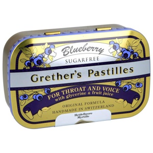 GRETHERS-Blueberry-zuckerfrei-Pastillen Produktbild