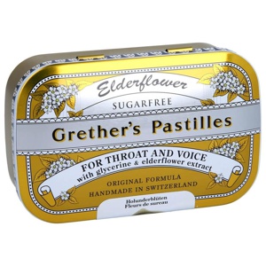 GRETHERS Elderflower zuckerfrei Pastillen Produktbild