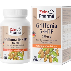 Zein PHARMA Griffonia simplicifolia 5-HTP 200mg 120 St Kapseln Produktbild
