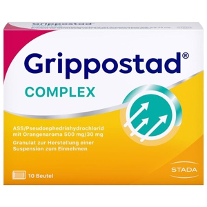GRIPPOSTAD Complex ASS/Pseudoeph.500/30 mg Orange Produktbild