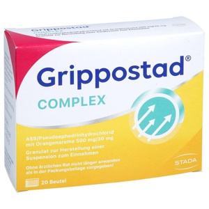 GRIPPOSTAD Complex ASS/Pseudoeph.500/30 mg Orange Produktbild