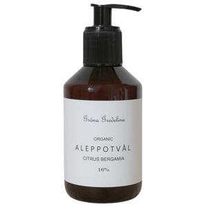 Gröna Gredelina Aleppotvål Flytande Citrus Bergamia 250 ml produkt bild