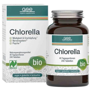 GSE Chlorella 500 mg Bio Naturland Tabletten Produktbild