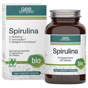 GSE Spirulina 500 mg Bio Naturland Tabletten Produktbild