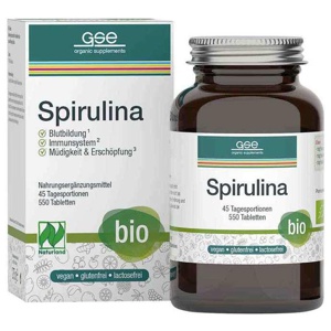 GSE Spirulina 500 mg Bio Naturland Tabletten Produktbild