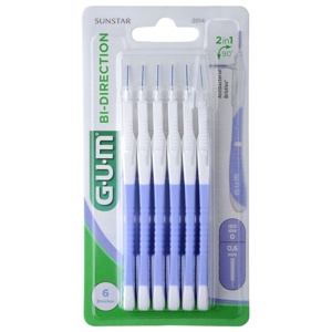 GUM BI-DIRECTION Interdentalbürsten 0,6 mm hellblau 6 St Zahnbürste Produktbild