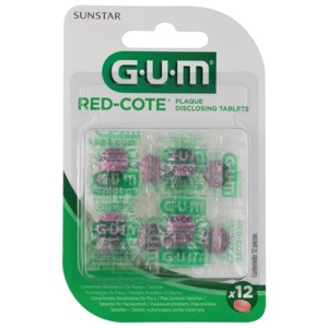 Gum Red Cote Plakkontroll tabletter 12 stk produktbilde