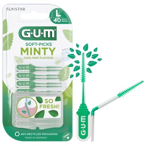 Gum SOFT-PICKS MINTY Large 40 stk produktbillede