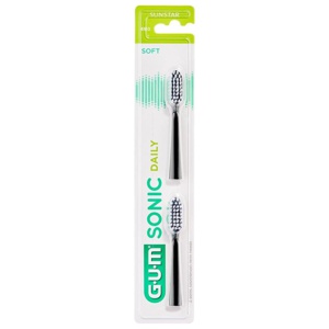 GUM SONIC DAILY Ersatzbürstenköpfe schwarz Produktbild