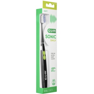 Gum Sonic Daily Hybrid-Tannbørste Soft Sort 1 stk produktbilde