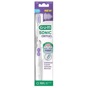 Gum Sonic Ortho elektrisk tannbørste 1 stk produktbilde