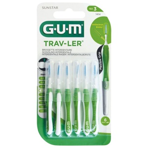 GUM TRAV-LER 1,1mm Tanne grün Interdental+6Kappen Produktbild