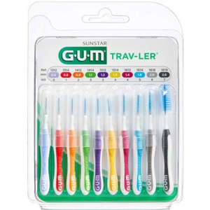 Gum Trav-ler mellemrumsbørster pakke med 10 størrelser produktbillede