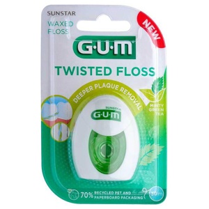 GUM Twisted Floss waxed Zahnseide 50 m, 1 St n.v. Produktbild