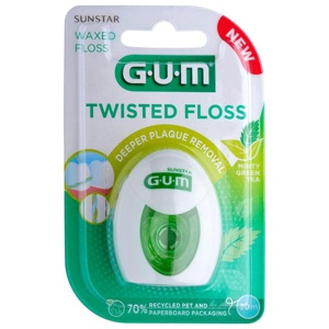 GUM TWISTED FLOSS waxed Zahnseide 50 m Produktbild