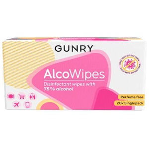 Gunry AlcoWipes 20 stk produktbilde