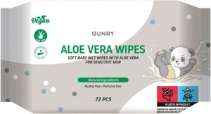 Gunry Baby Wet Wipes Aloe Vera 72 stk produktbilde