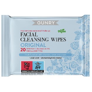 Gunry Facial Cleansing Wipes Original 20 stk produktbilde