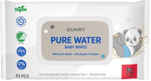 Gunry Pure Water Baby Wipes 63 stk produktbilde