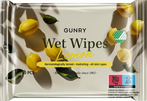 Gunry Wet Wipes Lemon 10 stk produktbilde