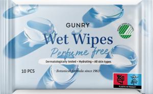 Gunry Wet Wipes Perfume Free 10 st produkt bild
