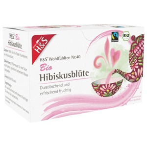H&S Bio Hibiskusblüte Filterbeutel Produktbild