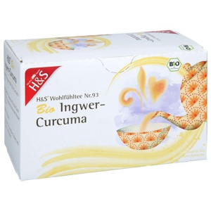 H&S Bio Ingwer-Curcuma Filterbeutel Produktbild